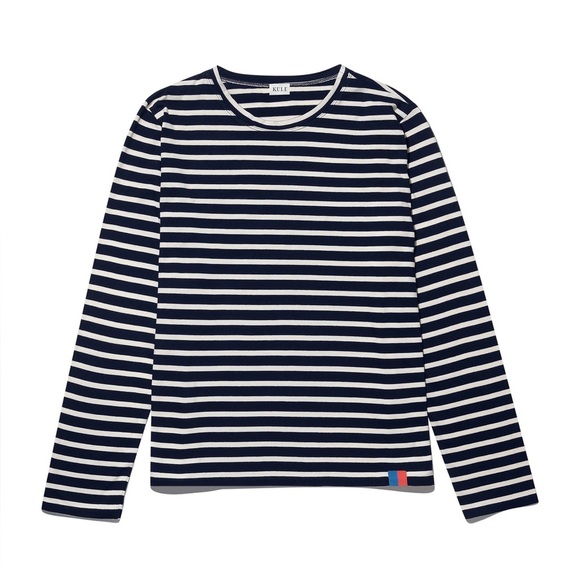 Kule navy & white stripe long sleeve tee shirt | The Modern Long - Medium - Picture 3 of 5